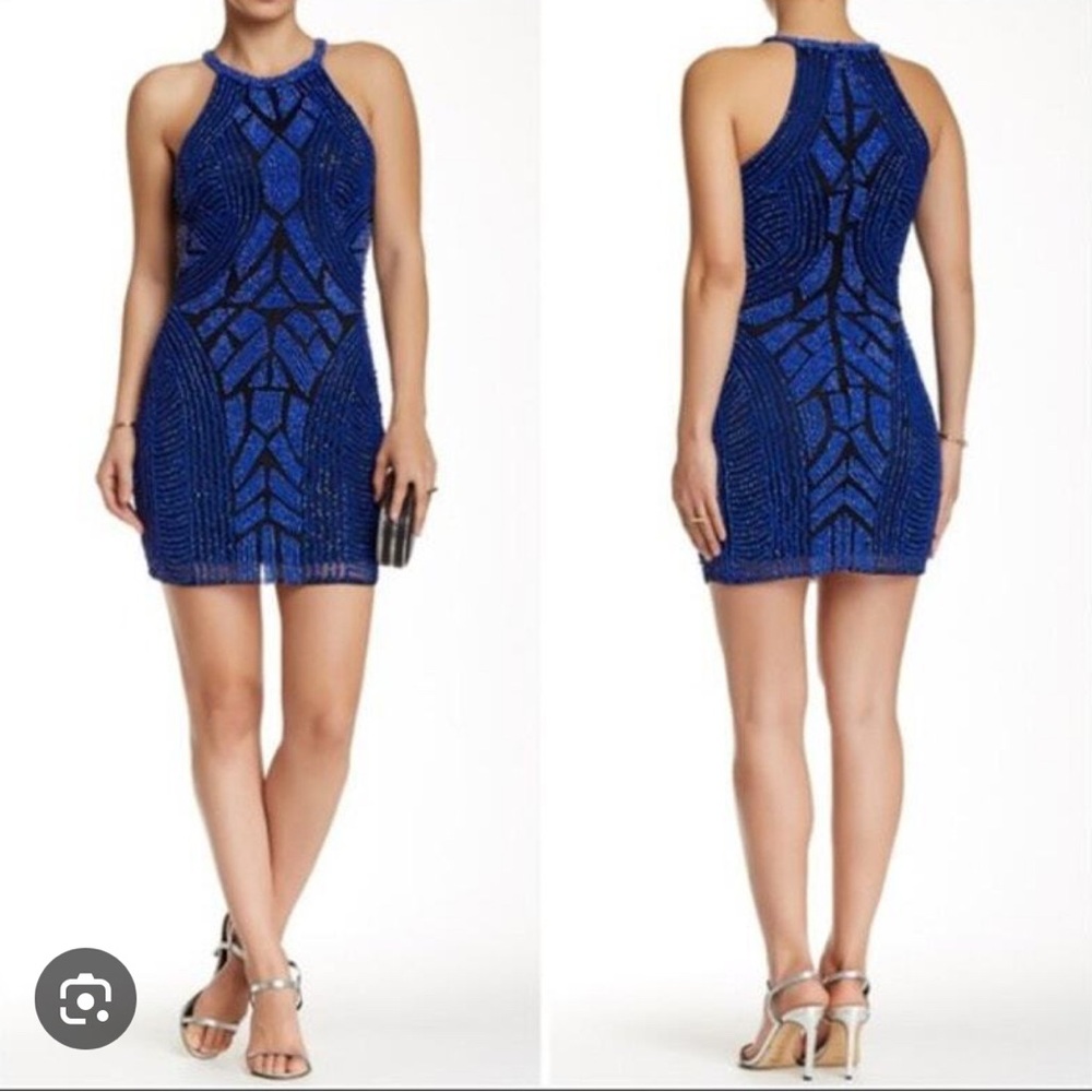 Parker Audrey Beaded Mini Dress